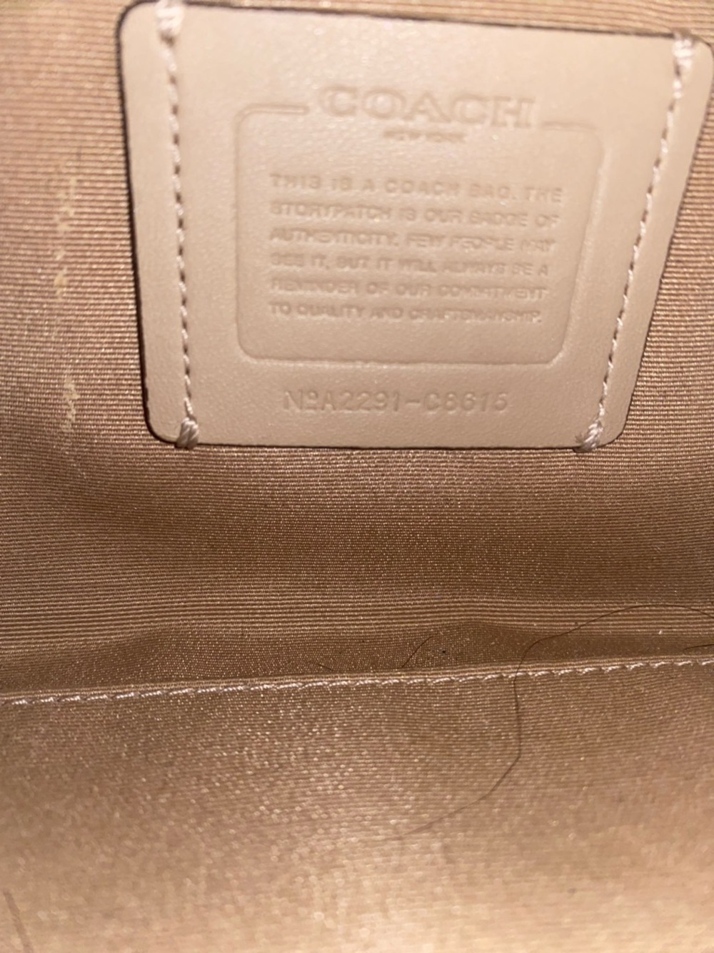 COACH White Floral Satchel Handbag C8615 - Picture 3 of 4